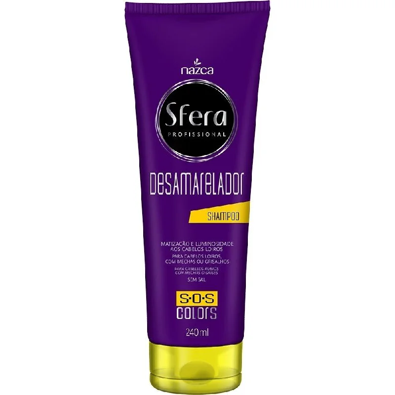 Sfera Anti Yellow Blond Hair Tinting SOS Color Hair Shine Shampoo 240ml - Nazca