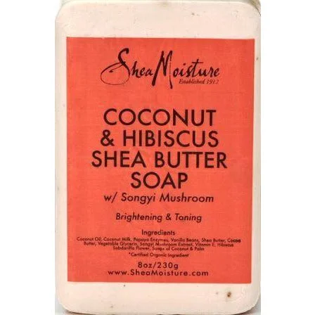 Shea Moisture Coconut & Hibiscus Shea Butter Bar Soap, 8 Ounce