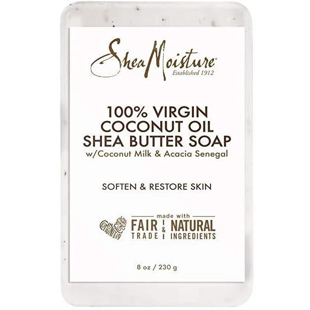 Sheamoisture 100% Virgin Coconut Oil Shea Butter Soap, 8 Ounce