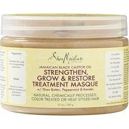 Sheamoisture Jamaican Black Castor Oil Strengthen Grow & Restore Treatment Masque, 12 Oz