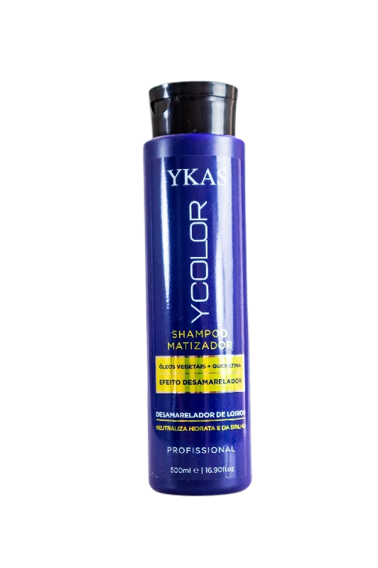 Ycolor Tinting Shampoo Keratin Vegetable Oil Anti Yellow Treatment 500ml - Ykas